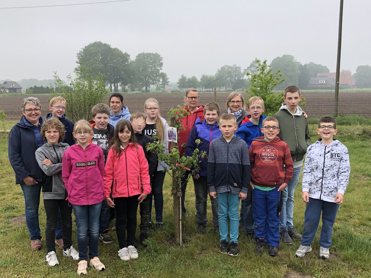 Klasse am Apfelbaum