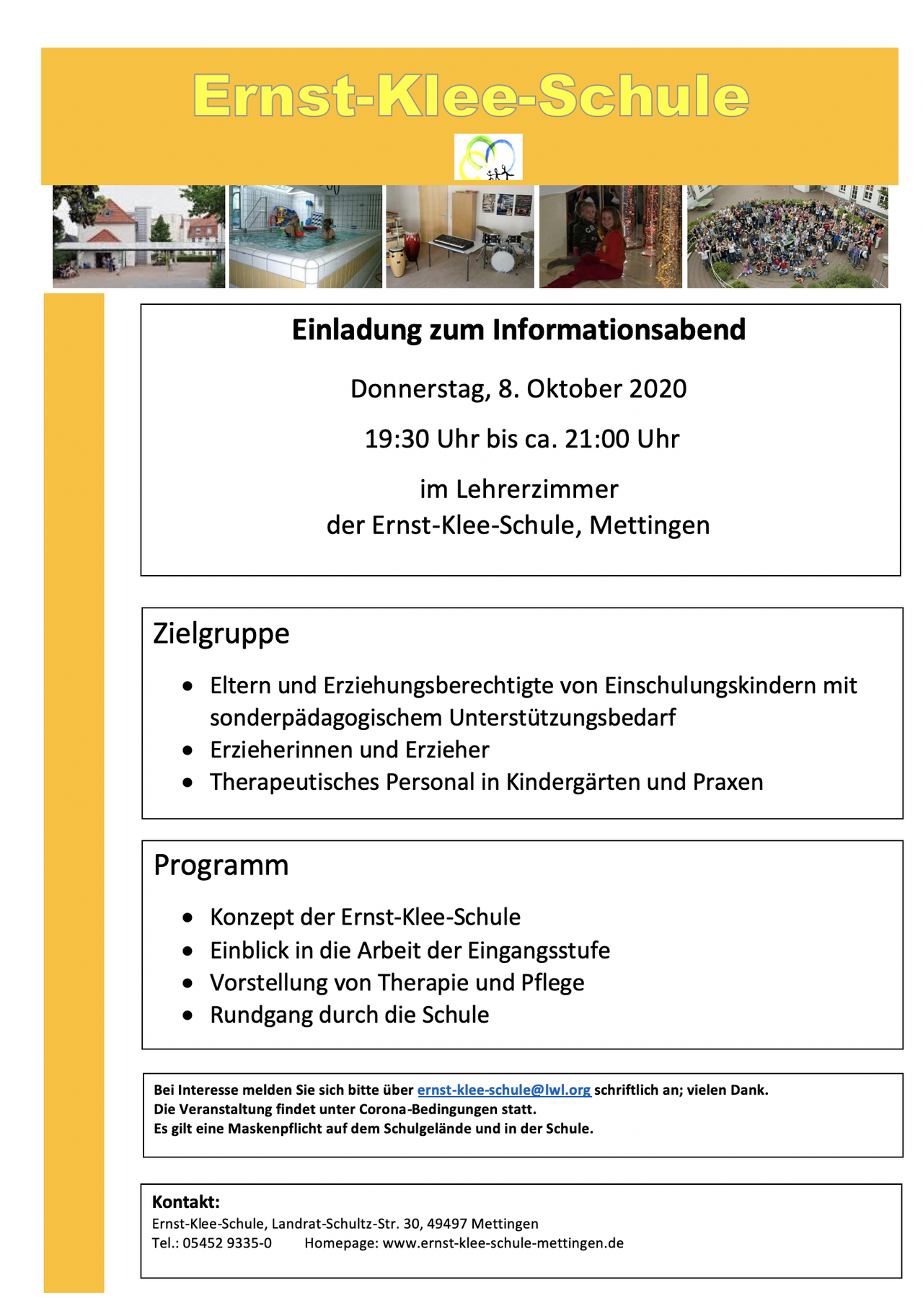 Infoabend Schulneulinge 2021-22