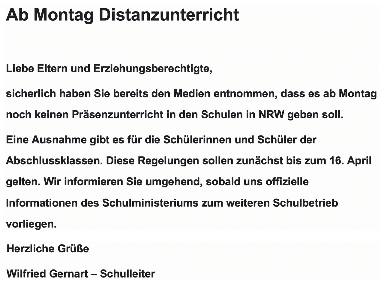 Distanzunterricht