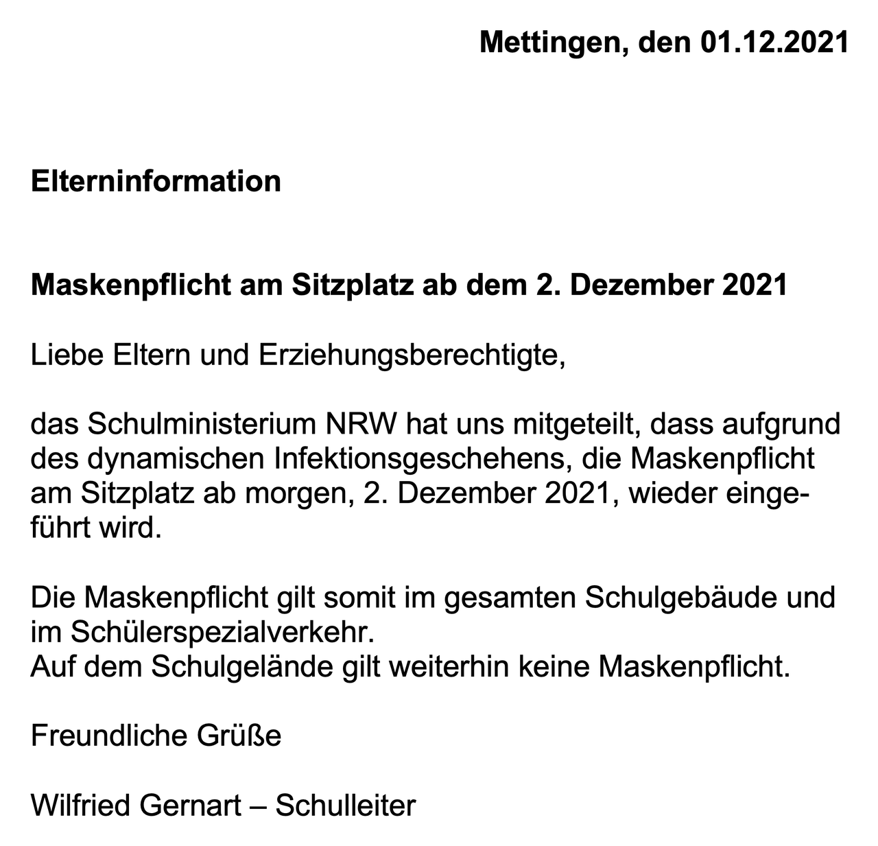 Maskenpflicht