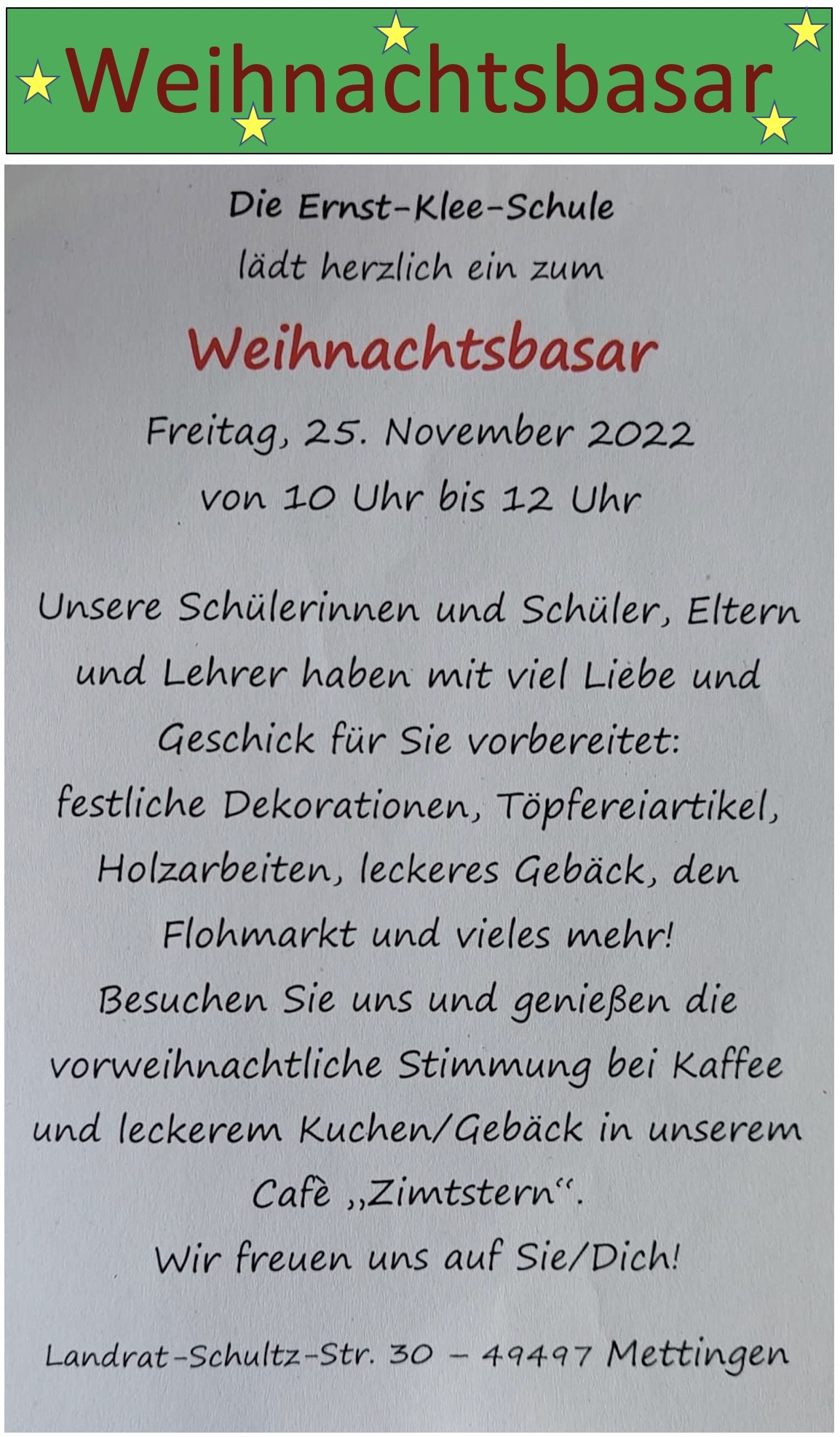 Weihnachtsbasar