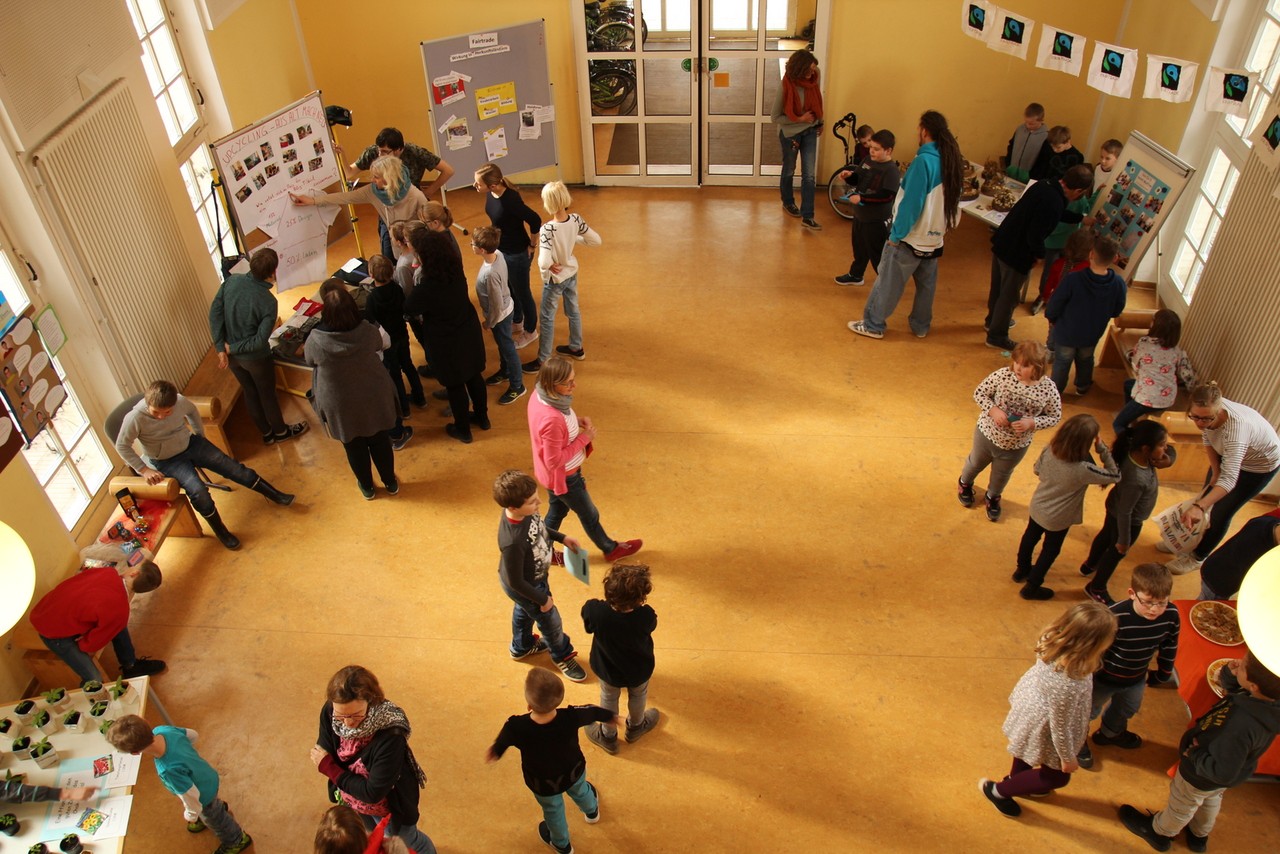 Präsentation in der Pausenhalle