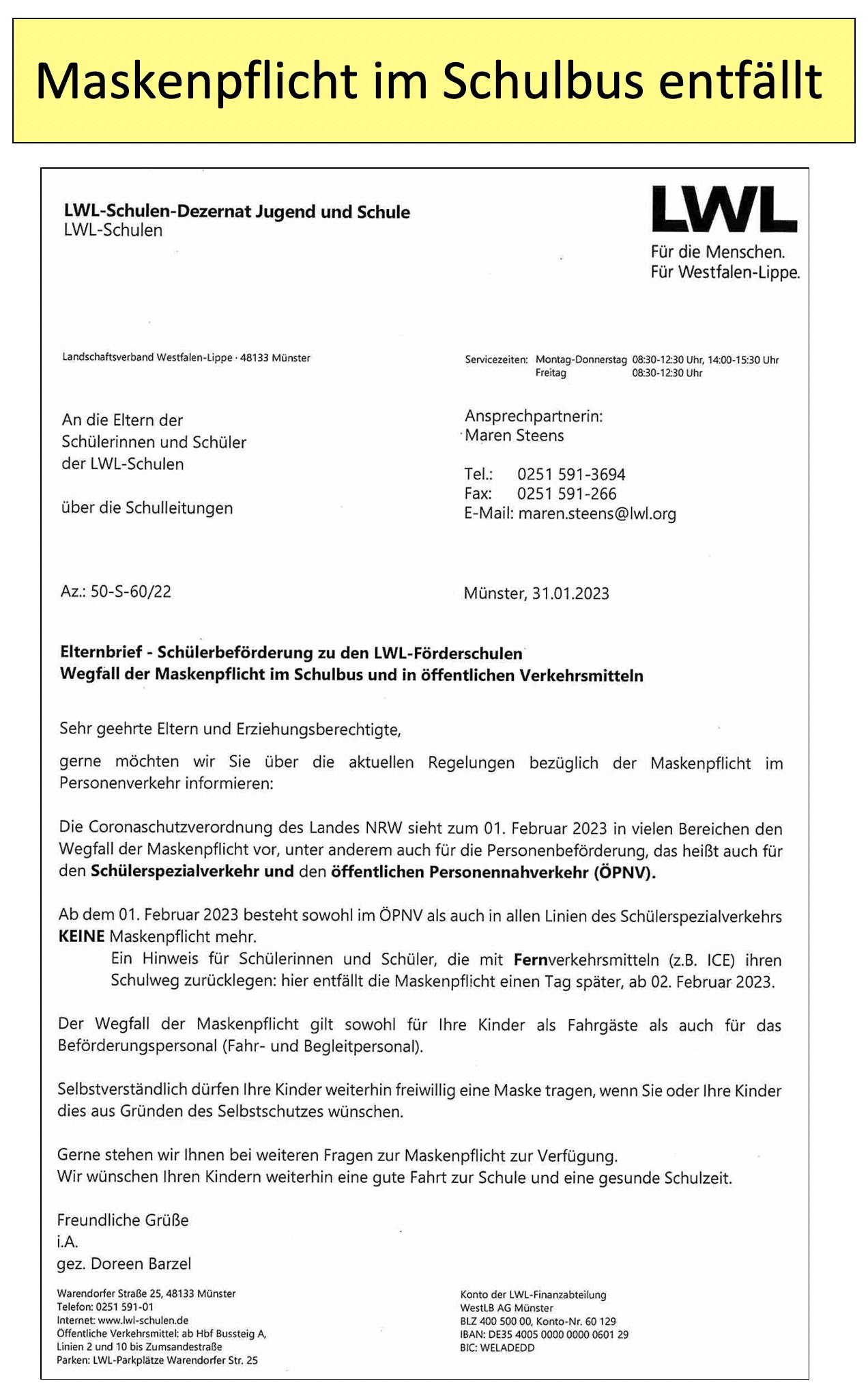 Maskenpflicht